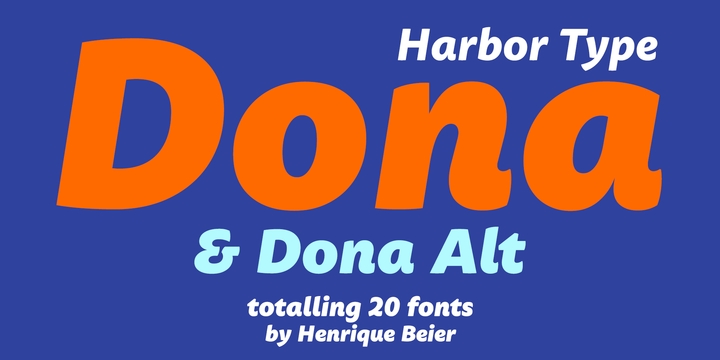 Przykład czcionki Dona Bold Italic
